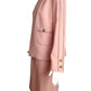 AKRIS- 1980s Pink Tweed Wool Skirt Suit, Size 14