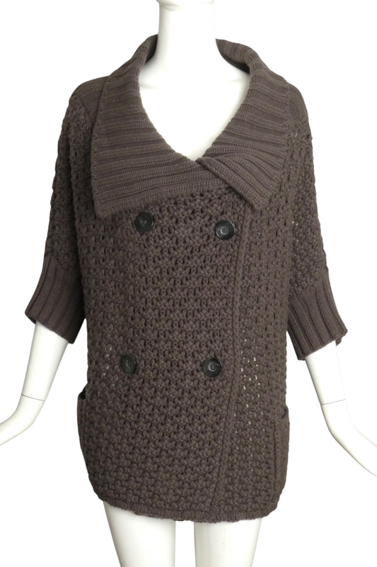 AGNONA- Double Breast Cashmere Cardigan Sweater, Size 12