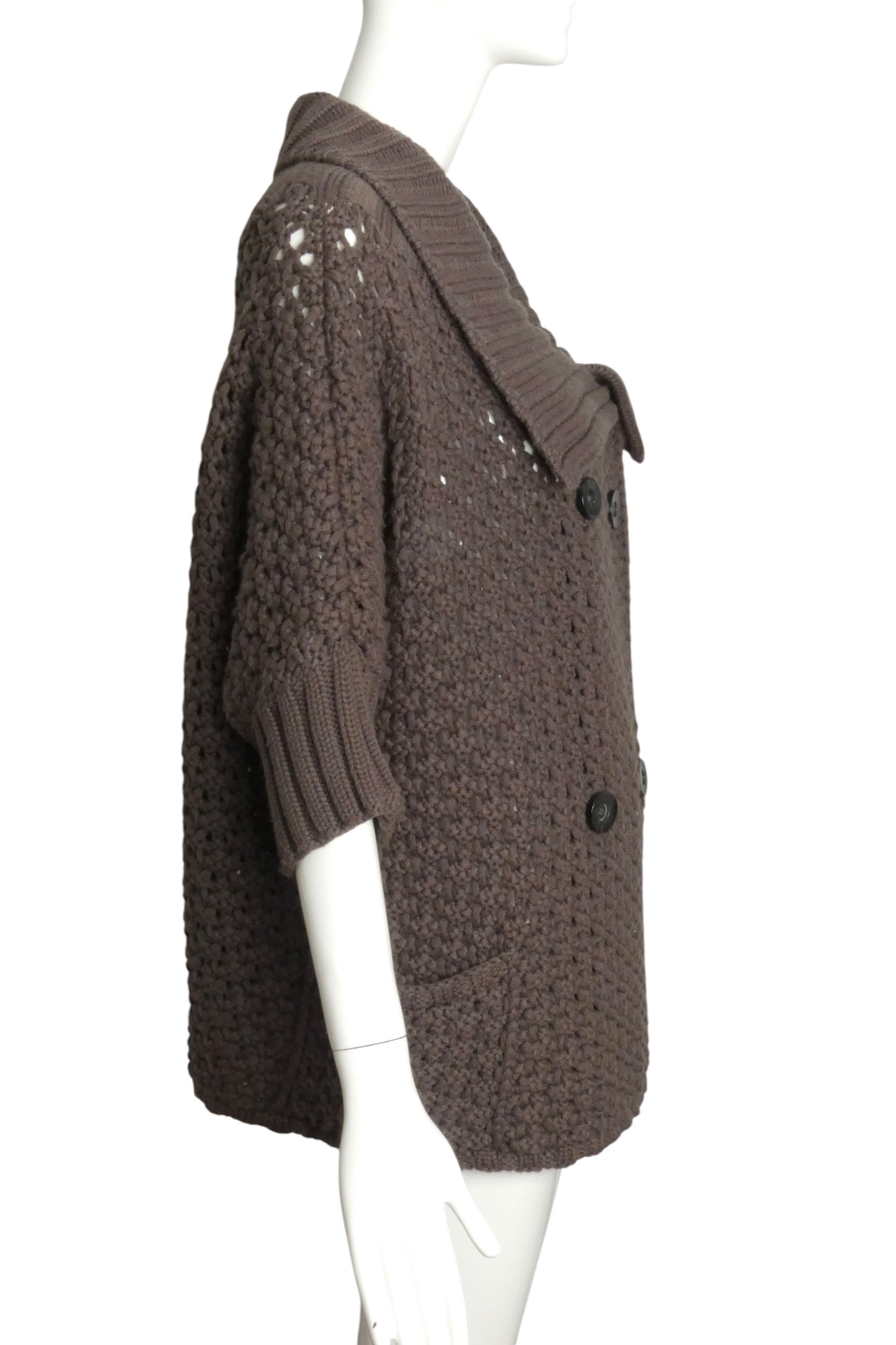 AGNONA- Double Breast Cashmere Cardigan Sweater, Size 12