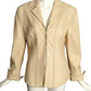 ESCADA- Ivory Leather Blazer, Size 8