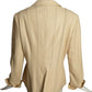 ESCADA- Ivory Leather Blazer, Size 8