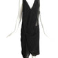 HELMUT LANG- NWT Black Jersey Knit & Leather Dress, Size 8