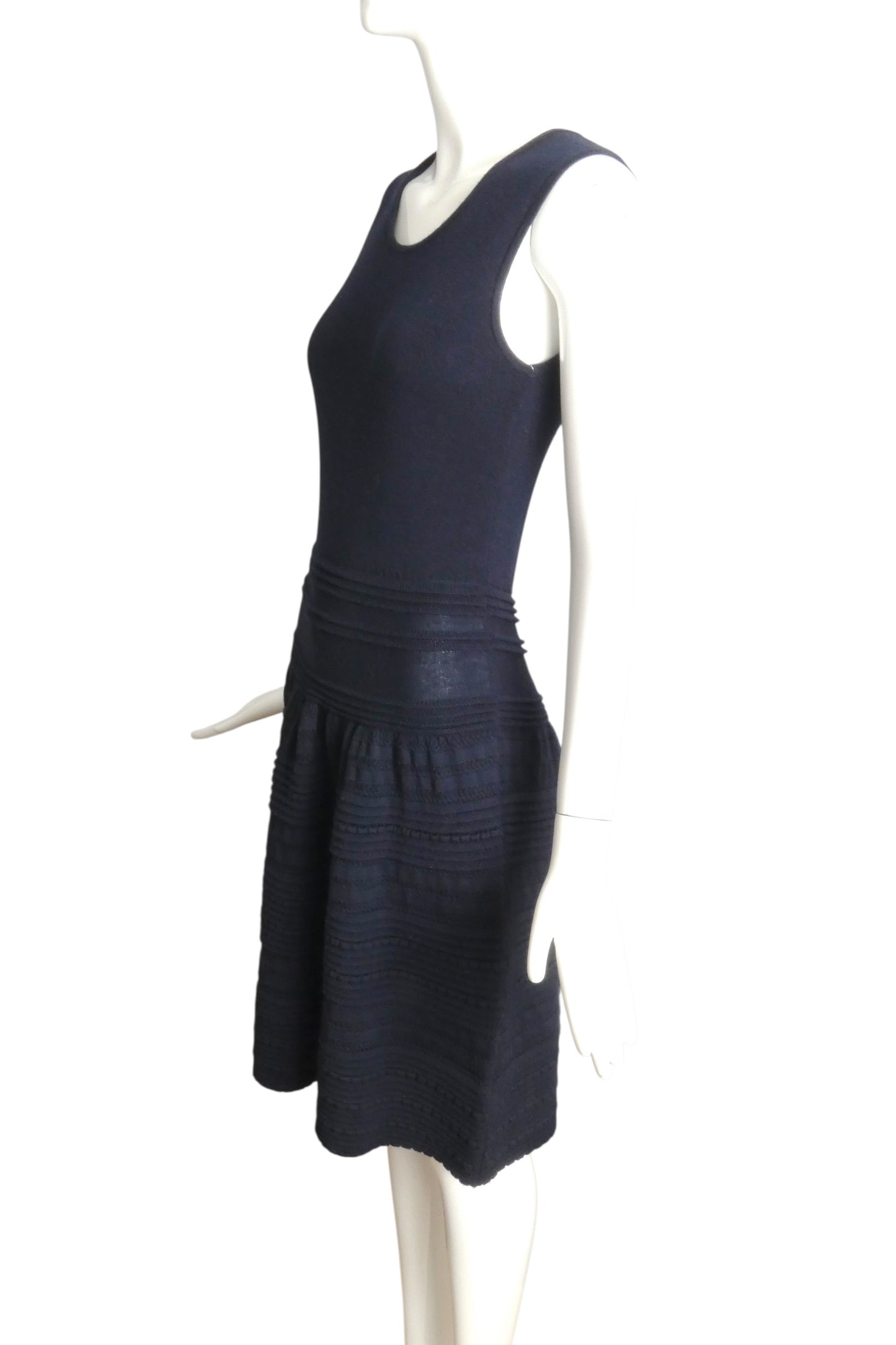 RODIER- NWT Navy Knit Drop Waist Dress, Size 10