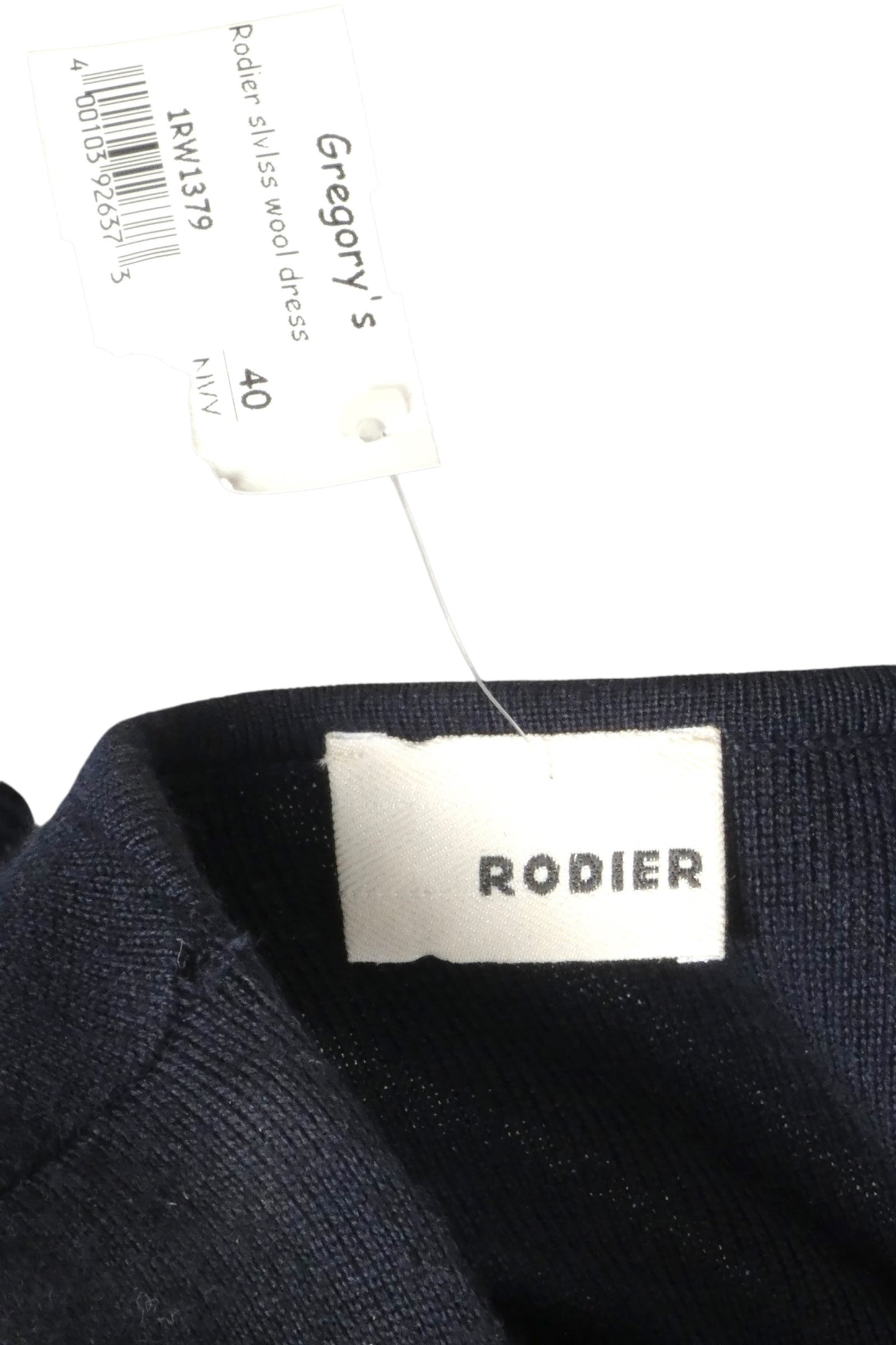 RODIER- NWT Navy Knit Drop Waist Dress, Size 10