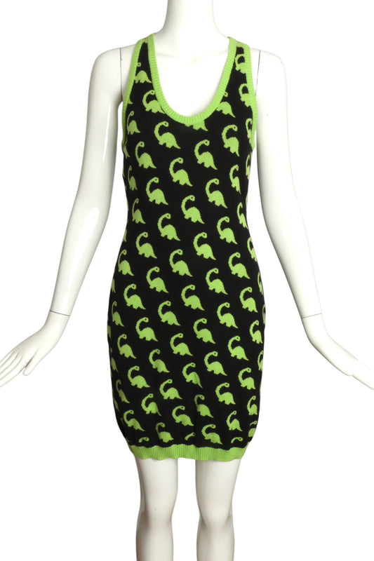 CHEAP & CHIC MOSCHINO- NWT Dinosaur Print Sweater Knit Dress, Size 6