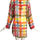 MOSCHINO CHEAP & CHIC- Multi Color Chiffon Shirt Dress, Size 4