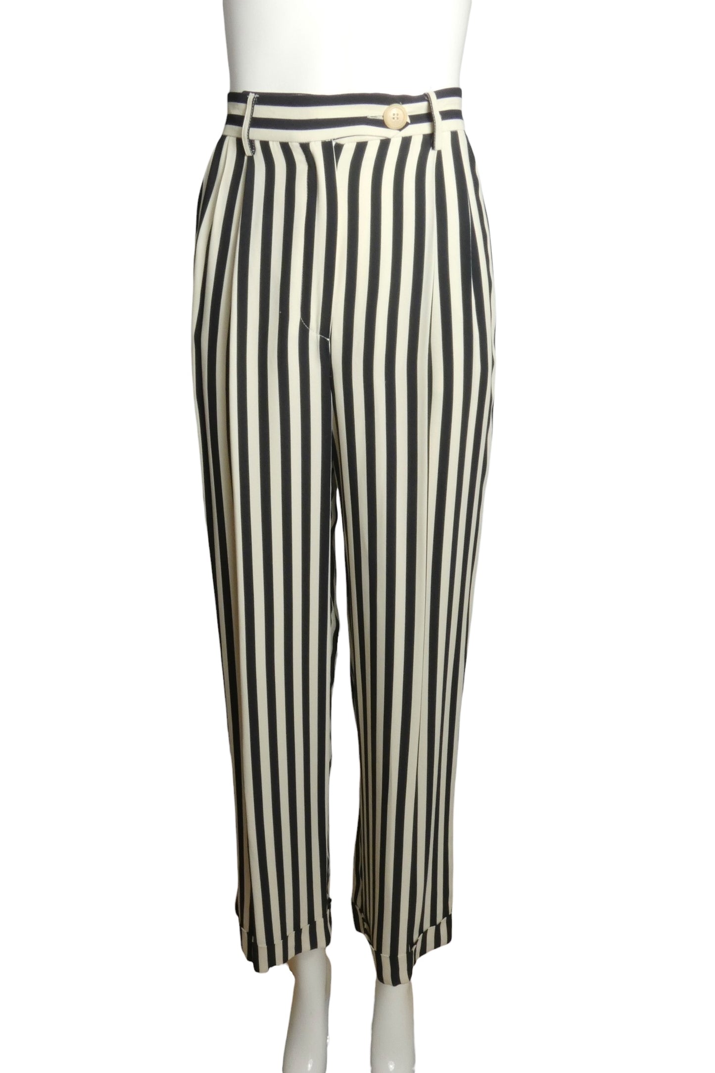 MOSCHINO COUTURE- 1990s Striped "Cruise Me Baby" Pants, Size 2