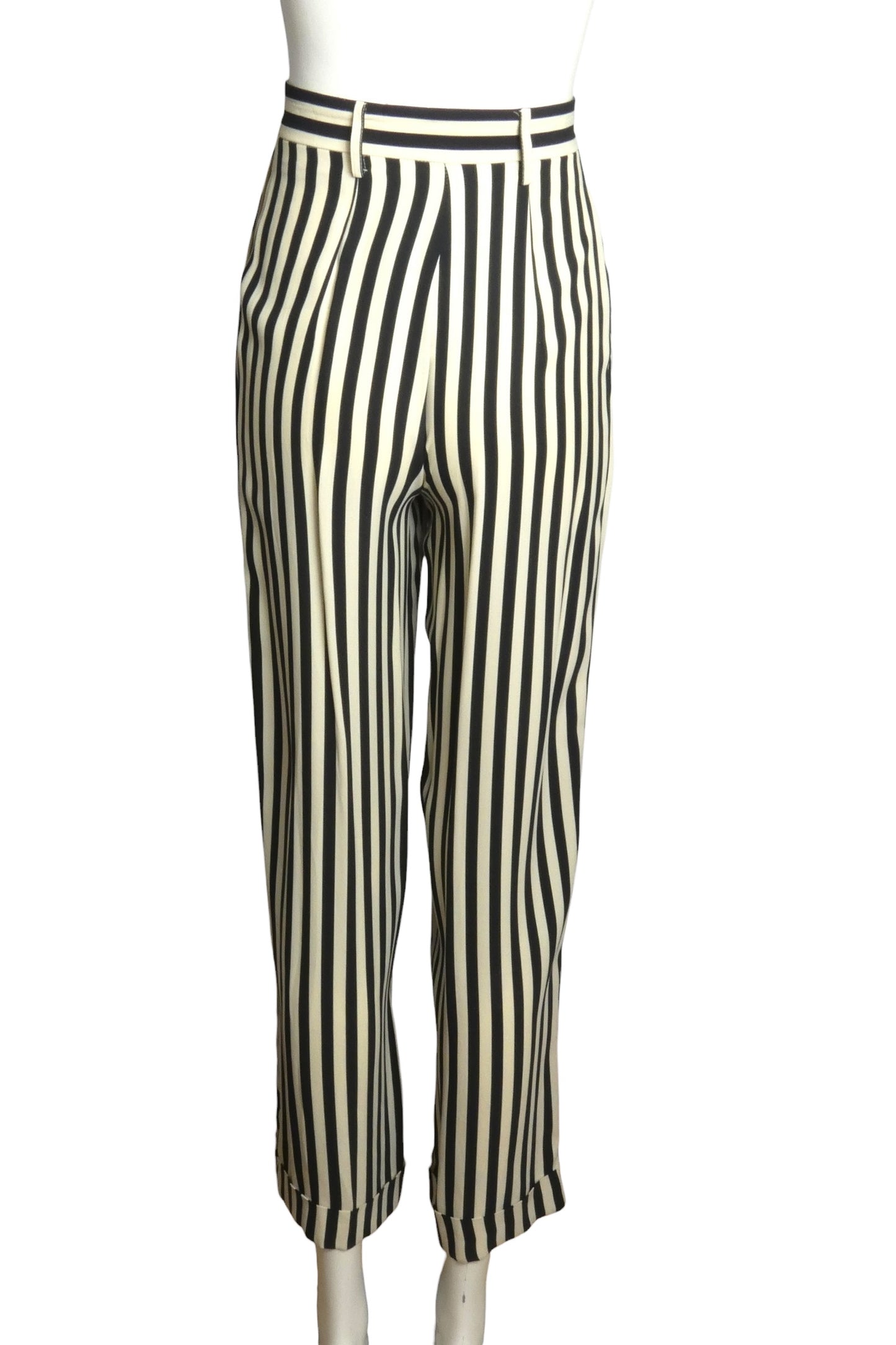 MOSCHINO COUTURE- 1990s Striped "Cruise Me Baby" Pants, Size 2