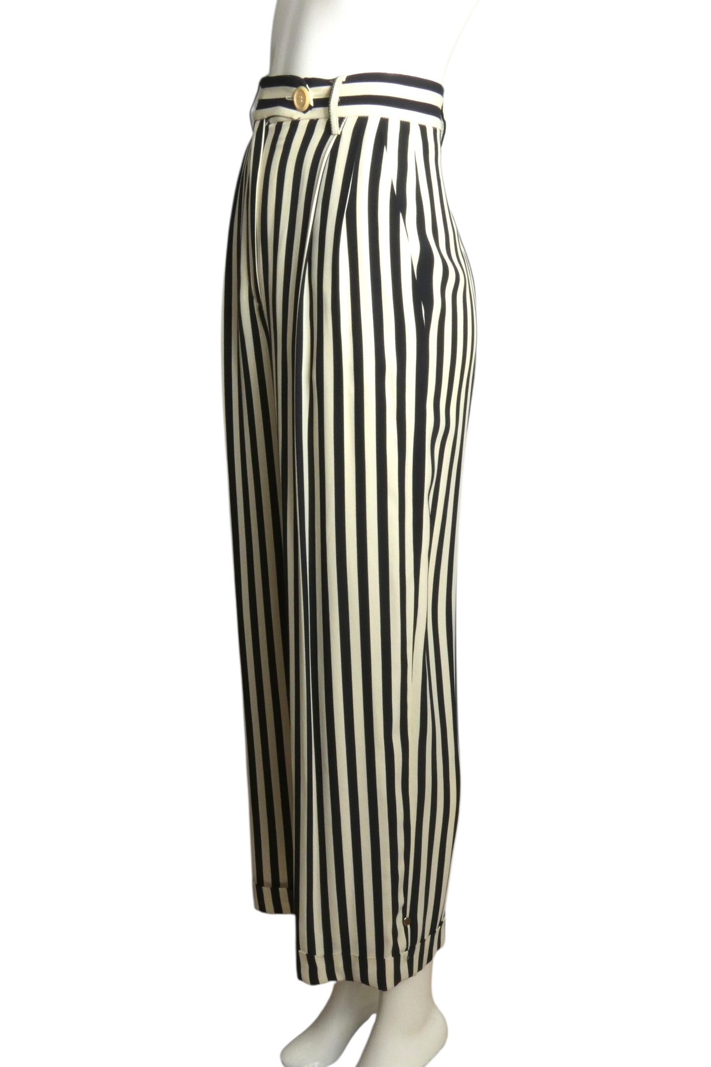 MOSCHINO COUTURE- 1990s Striped "Cruise Me Baby" Pants, Size 2