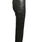 GUCCI- 1999 Black Quilted Leather Pants, Size 2