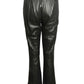 GUCCI- 1999 Black Quilted Leather Pants, Size 2