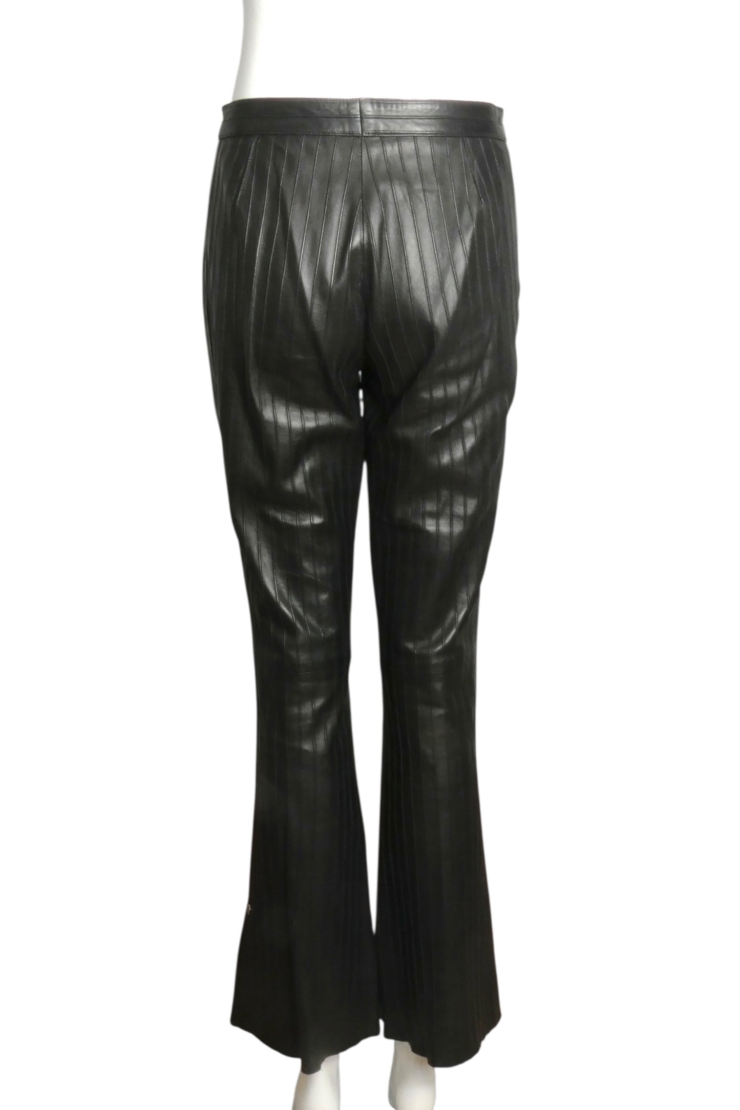 GUCCI- 1999 Black Quilted Leather Pants, Size 2