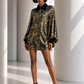PIERRE CARDIN - 2005 Lamé & Velvet Cocoon Dress, Size-8