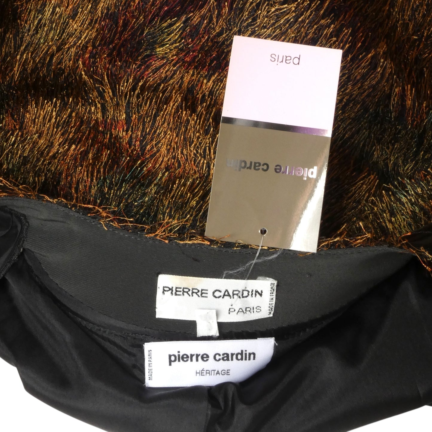 PIERRE CARDIN (HAUTE COUTURE)-1980s Eyelash & Patent Coat, Size-10