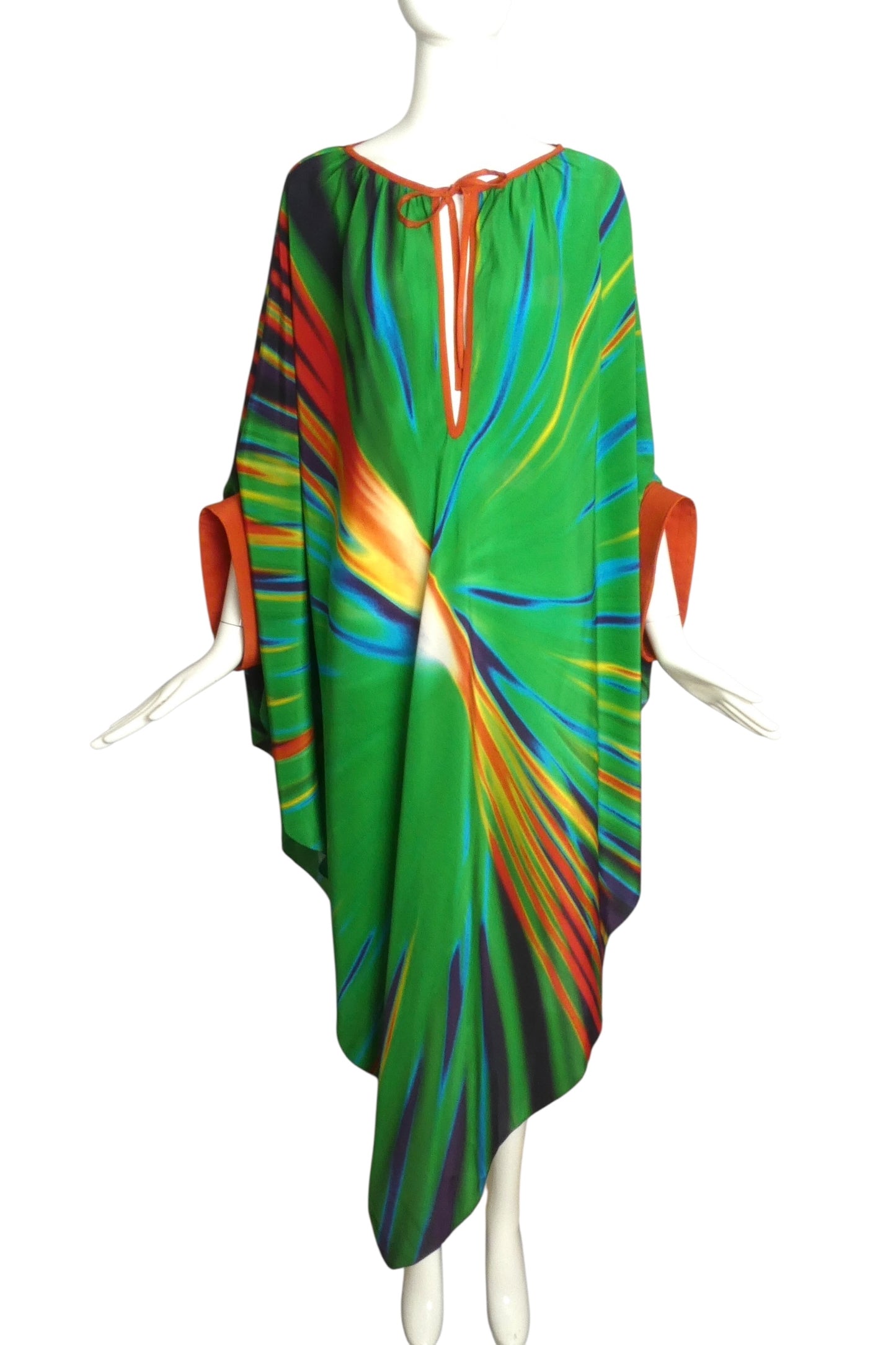 PIERRE CARDIN HAUTE COUTURE- 2009 Silk Print Caftan, Size O/S