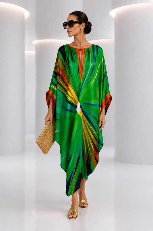 2009 Silk Print Caftan, Size O/S