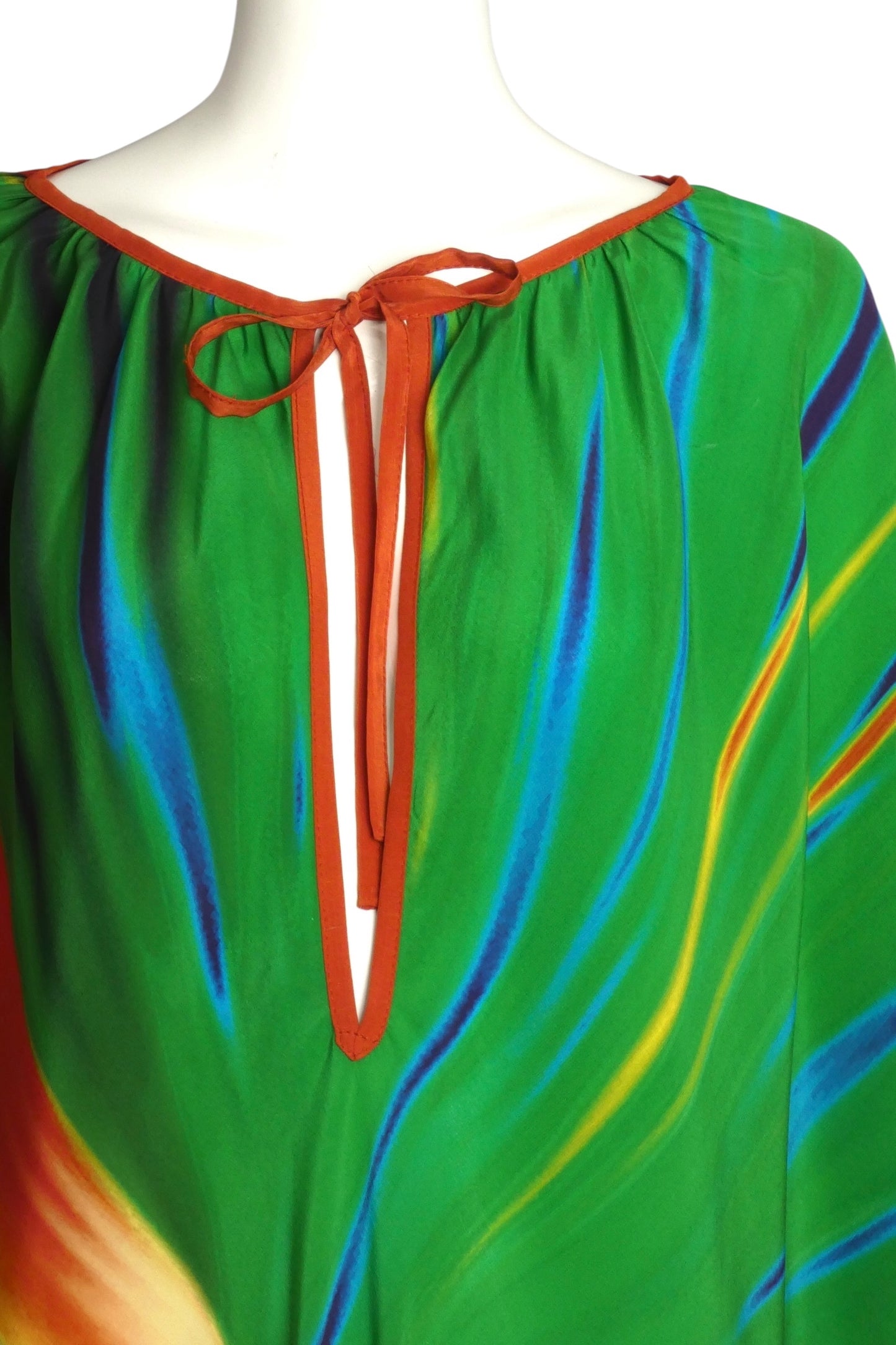 PIERRE CARDIN HAUTE COUTURE- 2009 Silk Print Caftan, Size O/S