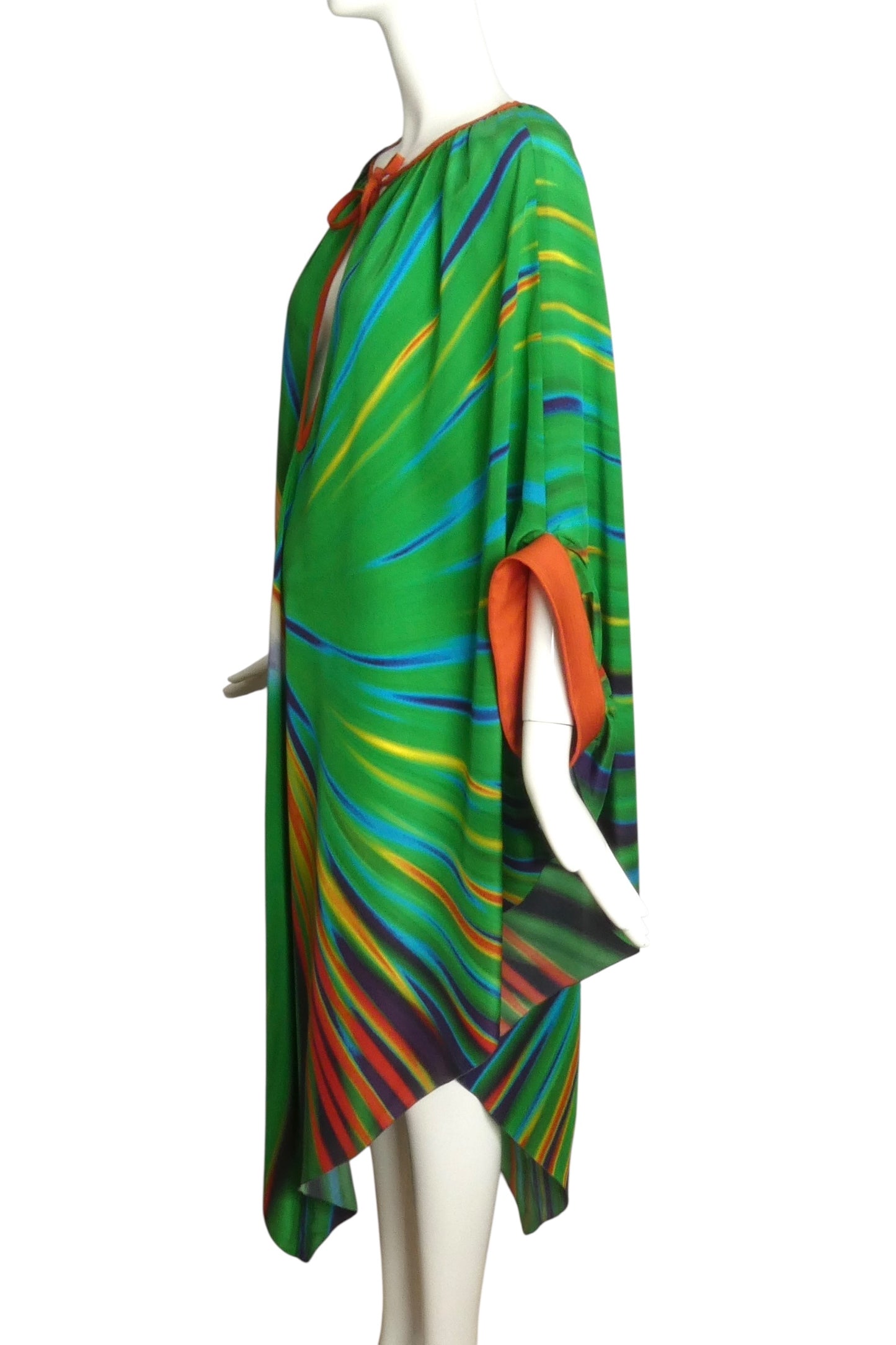 PIERRE CARDIN HAUTE COUTURE- 2009 Silk Print Caftan, Size O/S