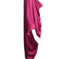 PIERRE CARDIN-1990 Raspberry Charmeuse Dress, Size-O/S