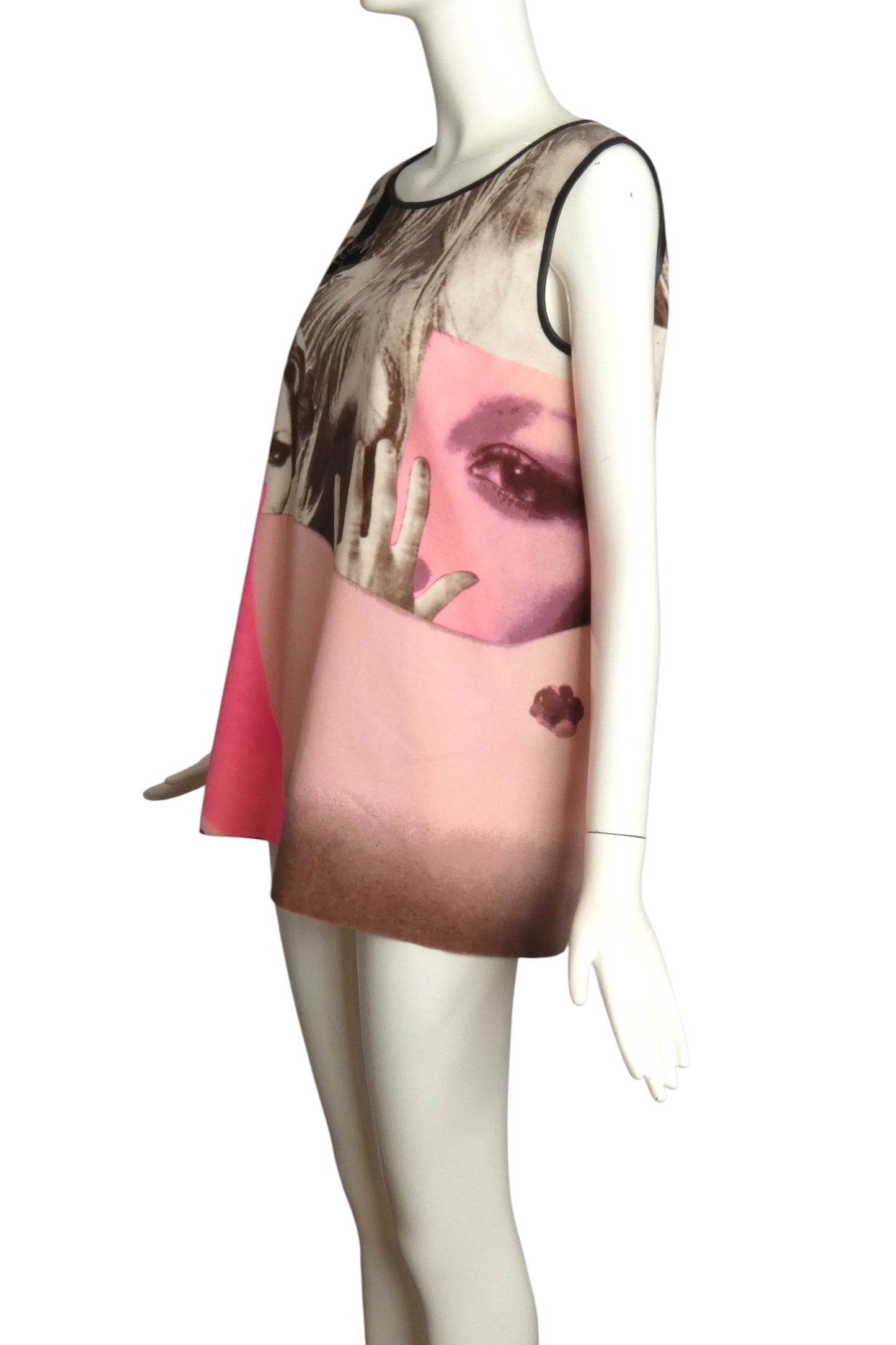 PIERRE CARDIN- 2007 Printed Velveteen Trapeze Tunic, Size 8