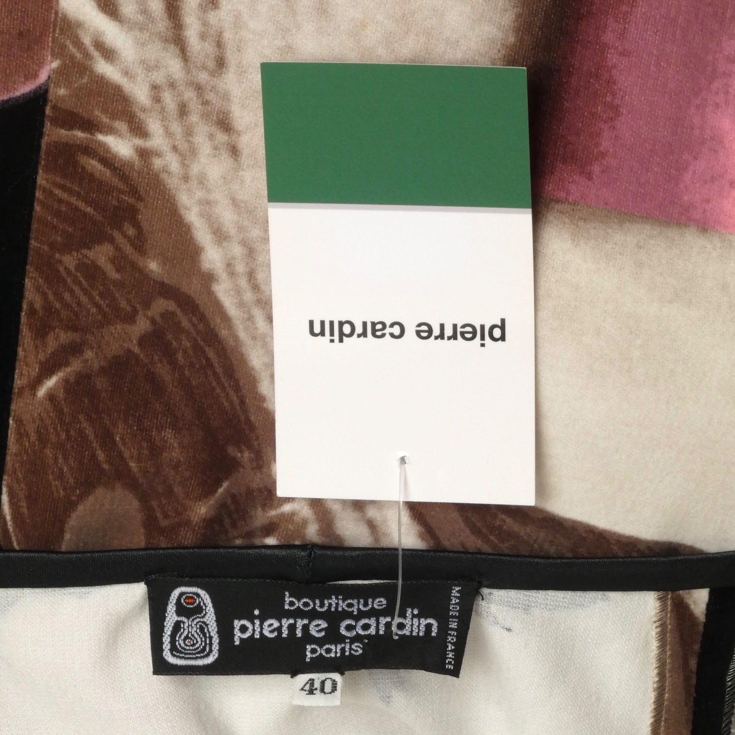 PIERRE CARDIN- 2007 Printed Velveteen Trapeze Tunic, Size 8