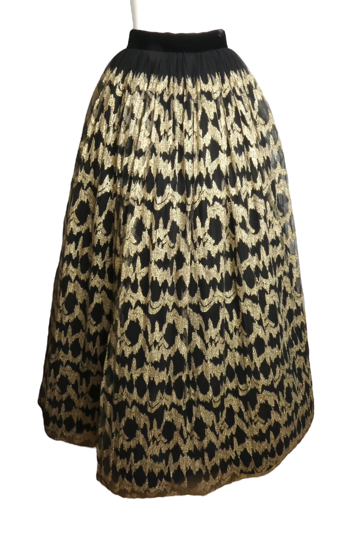 PIERRE CARDIN-1999 Gold Tulle Ball Gown Skirt, Size-4