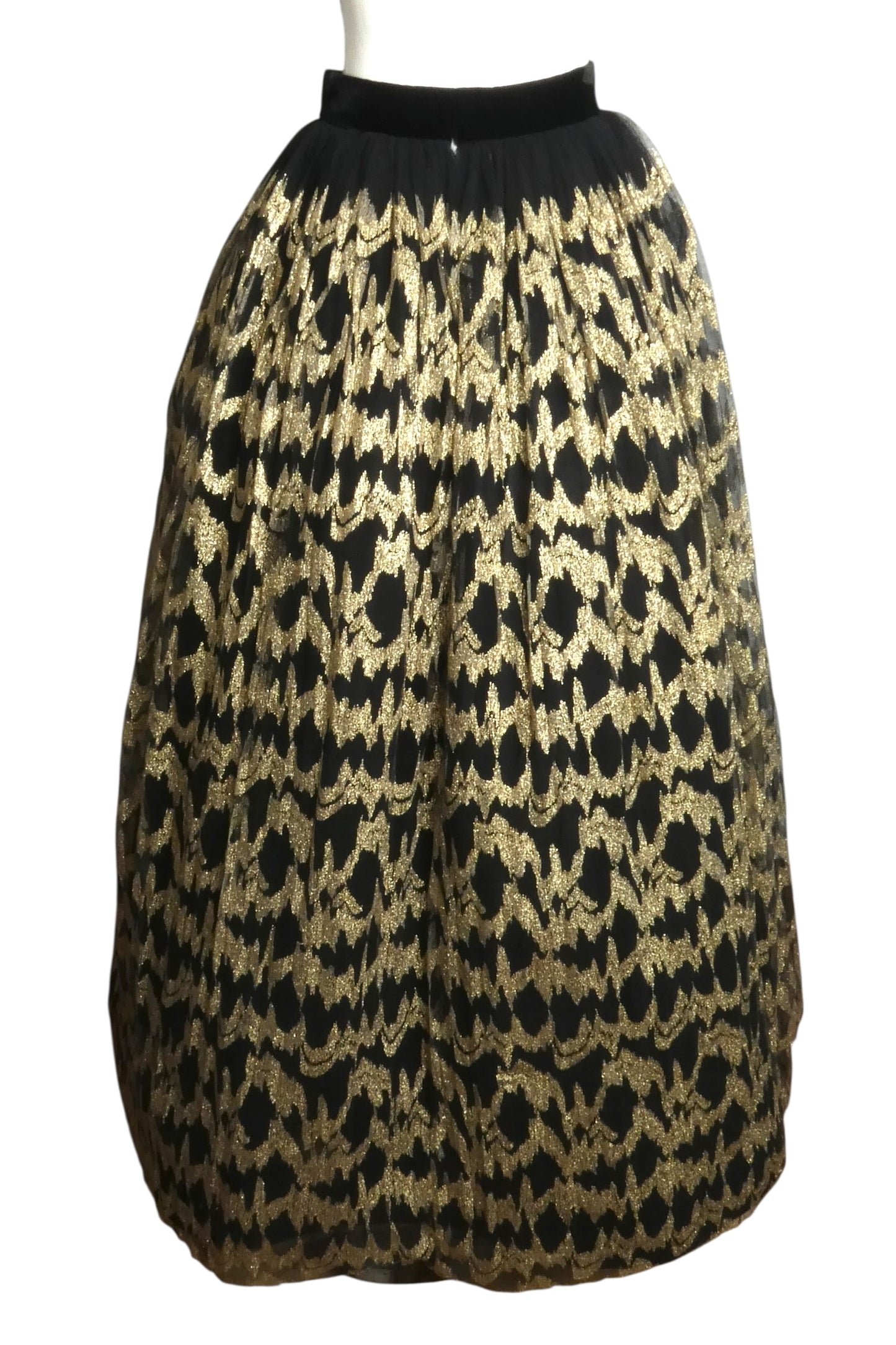 PIERRE CARDIN-1999 Gold Tulle Ball Gown Skirt, Size-4