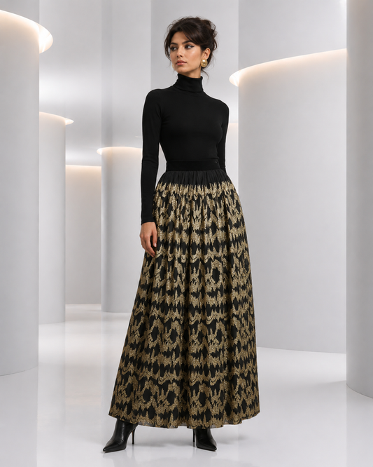 PIERRE CARDIN - 1999 Gold Tulle Ball Gown Skirt, Size-4