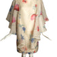 PIERRE CARDIN BOUTIQUE-1998 Floral Silk Organza Dress, Size-14