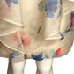 PIERRE CARDIN BOUTIQUE-1998 Floral Silk Organza Dress, Size-14