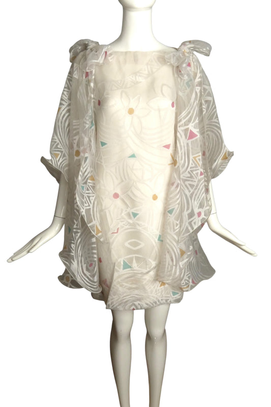 PIERRE CARDIN BOUTIQUE-1998 Silk Organza Dress, Size-8