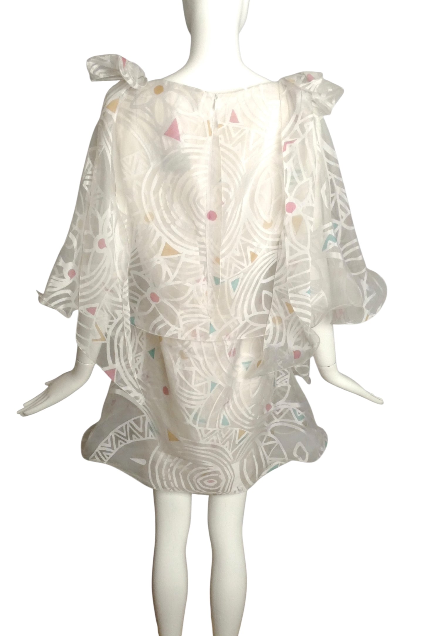 PIERRE CARDIN BOUTIQUE-1998 Silk Organza Dress, Size-8