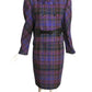 PIERRE CARDIN (HAUTE COUTURE)-1990s Wool Plaid Skirt Suit, Size-8