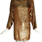 PIERRE CARDIN BOUTIQUE-1990s Metallic Velvet Dress, Size-8