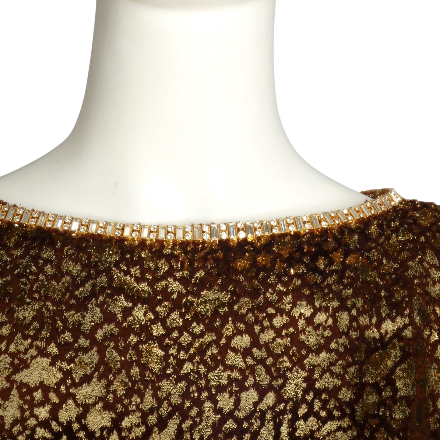 PIERRE CARDIN BOUTIQUE-1990s Metallic Velvet Dress, Size-8