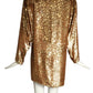 PIERRE CARDIN BOUTIQUE-1990s Metallic Velvet Dress, Size-8