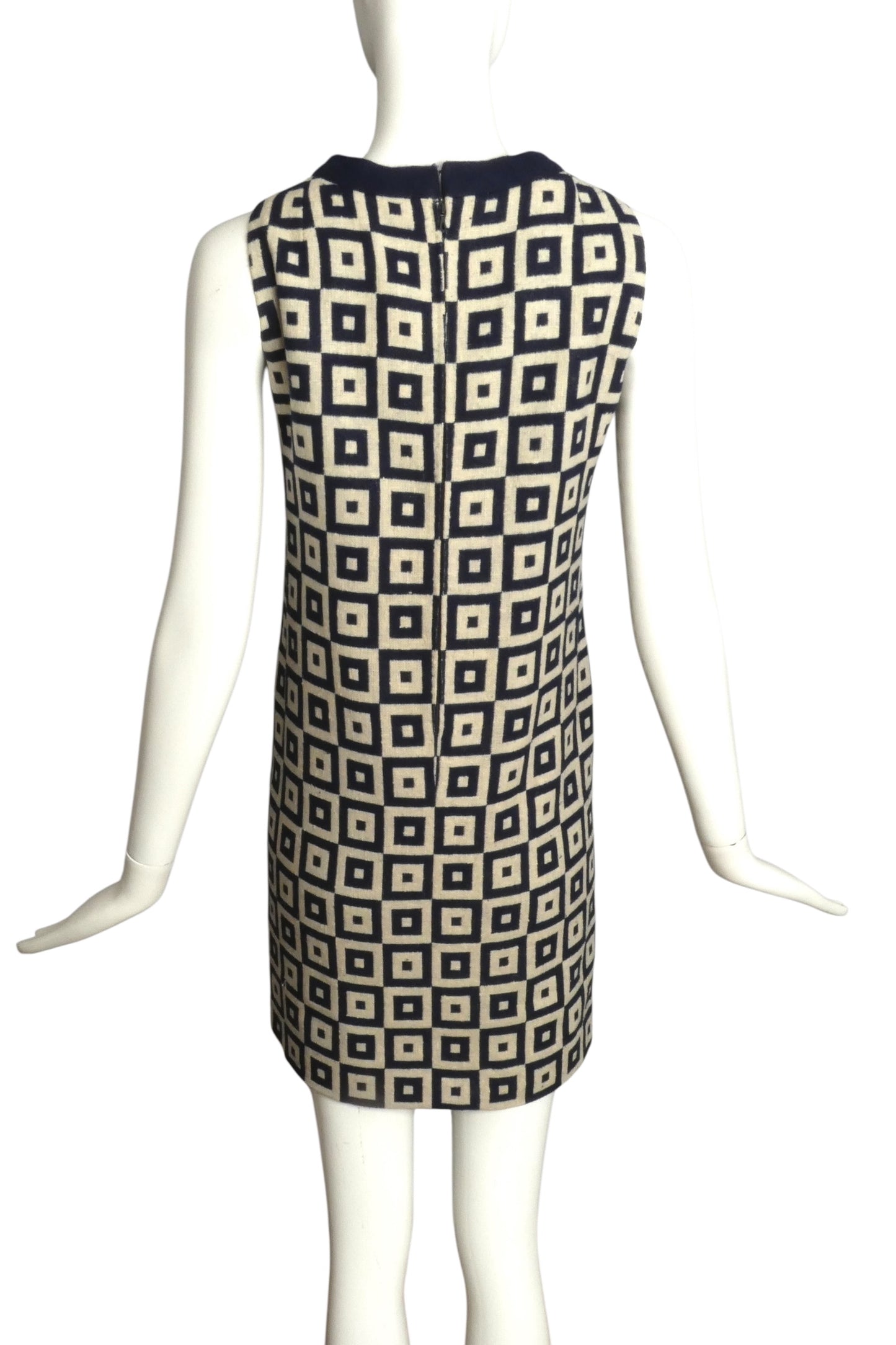 PIERRE CARDIN (HAUTE COUTURE)- 1970 Linen Dress & Jacket Ensemble, Size-2