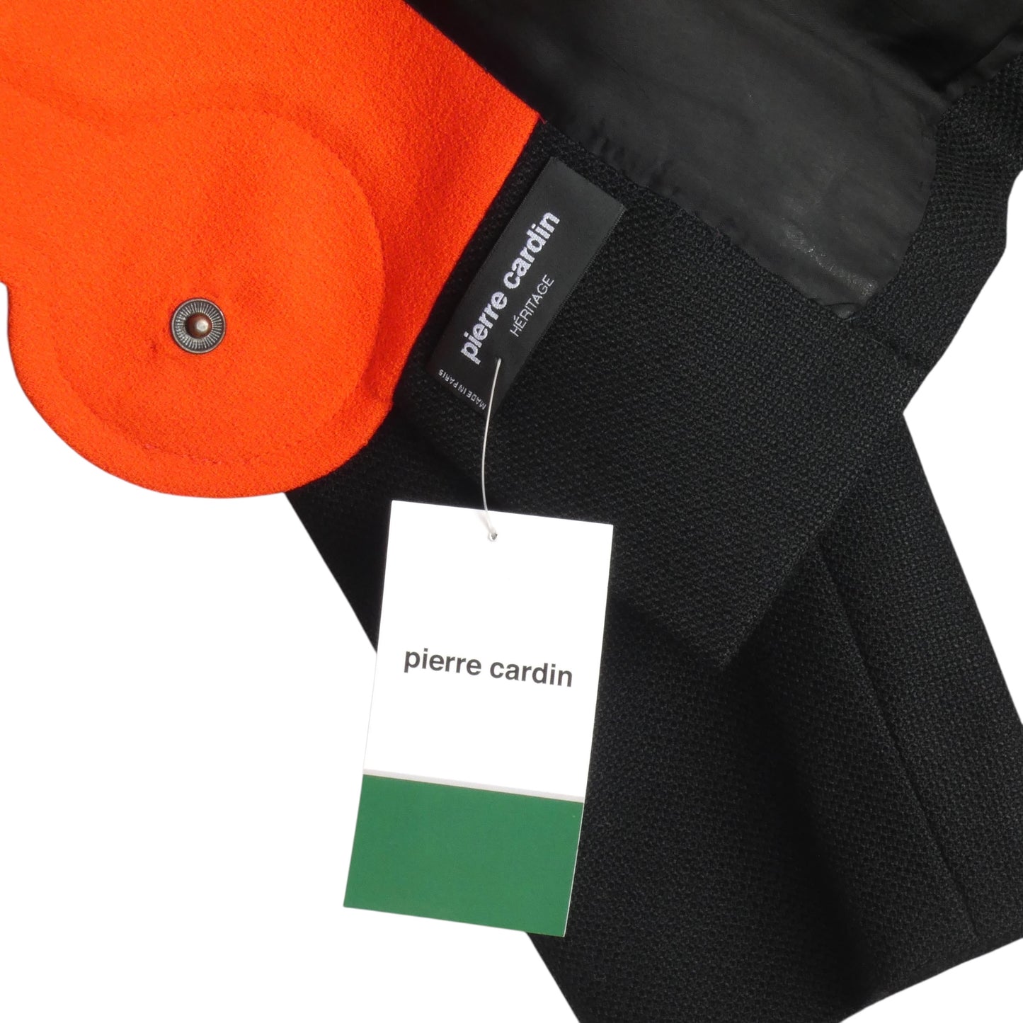 PIERRE CARDIN (HAUTE COUTURE)-1980s Black Wool Crepe Jacket, Size-6