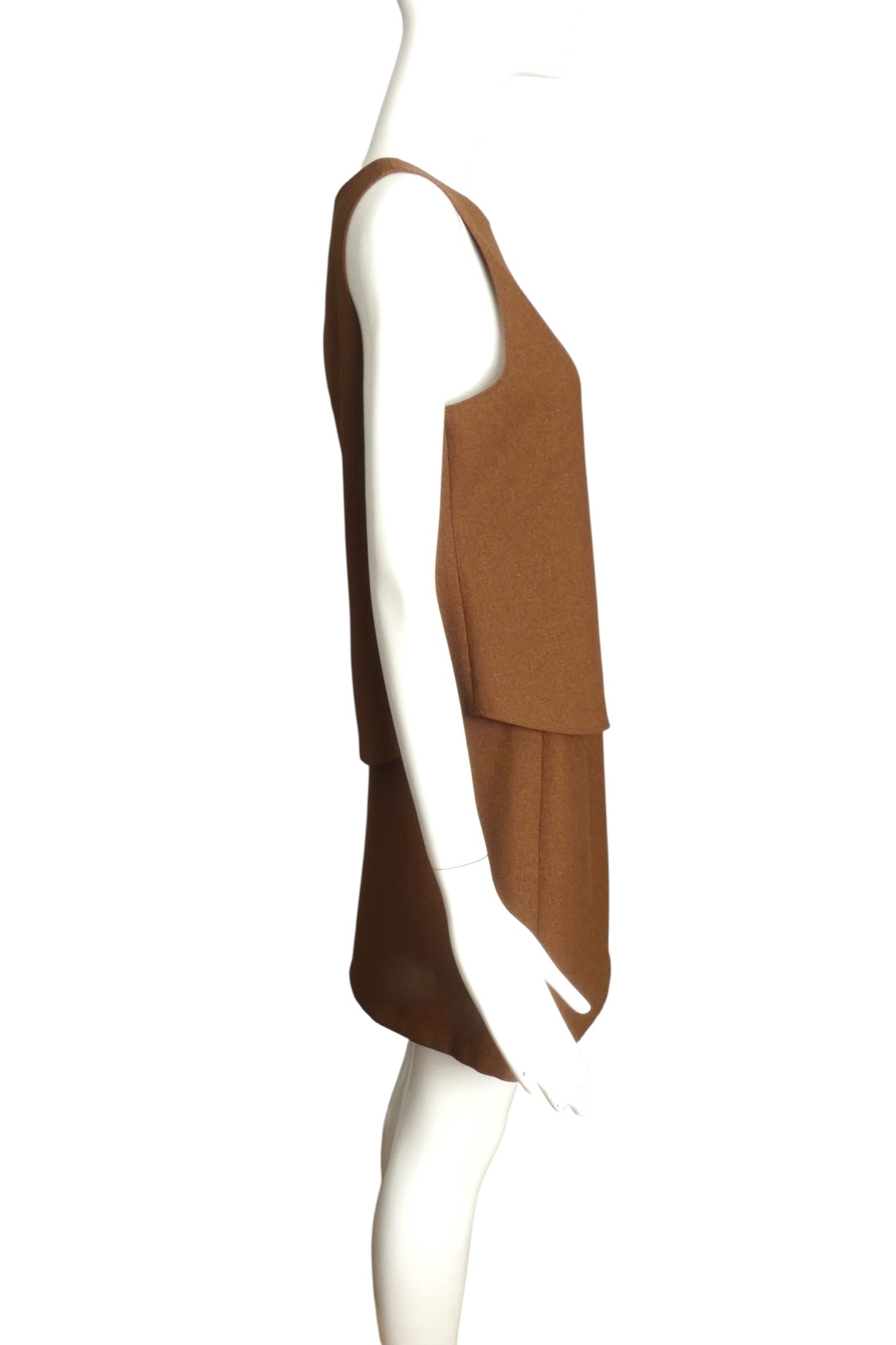 PIERRE CARDIN BOUTIQUE-1990s Brown 2pc Knit Skirt Ensemble, Size-4