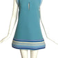 PIERRE CARDIN BOUTIQUE-2010 Blue Wool Crepe Dress, Size-6