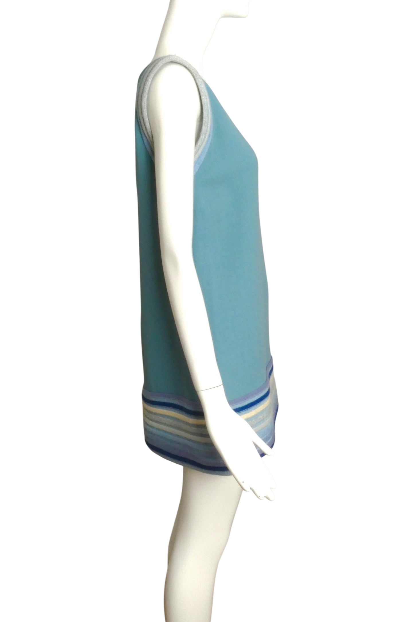 PIERRE CARDIN BOUTIQUE-2010 Blue Wool Crepe Dress, Size-6