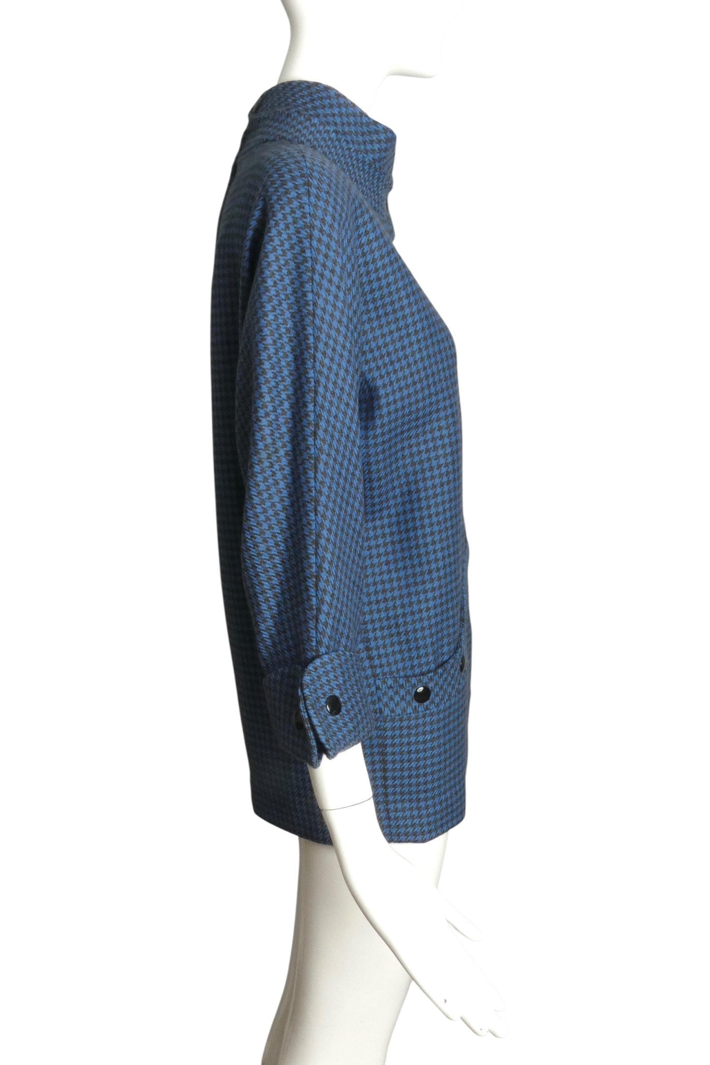 PIERRE CARDIN BOUTIQUE-1985 Wool Houndstooth Tunic, Size-6