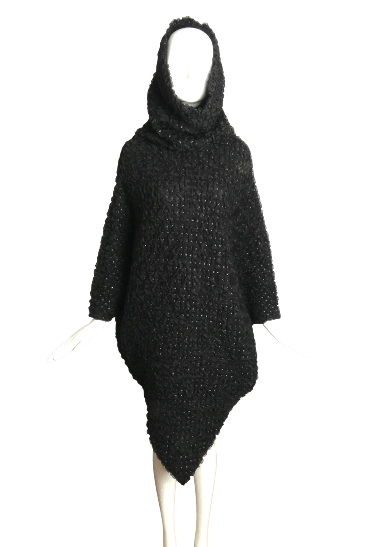 PIERRE CARDIN BOUTIQUE-2008 Puckered Organza Cowl Dress, Size-O/S