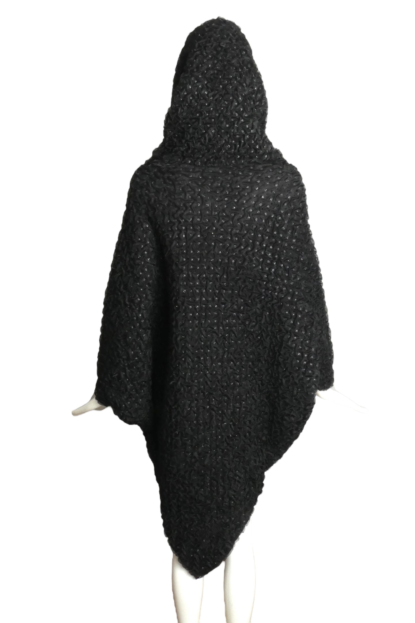 PIERRE CARDIN BOUTIQUE-2008 Puckered Organza Cowl Dress, Size-O/S