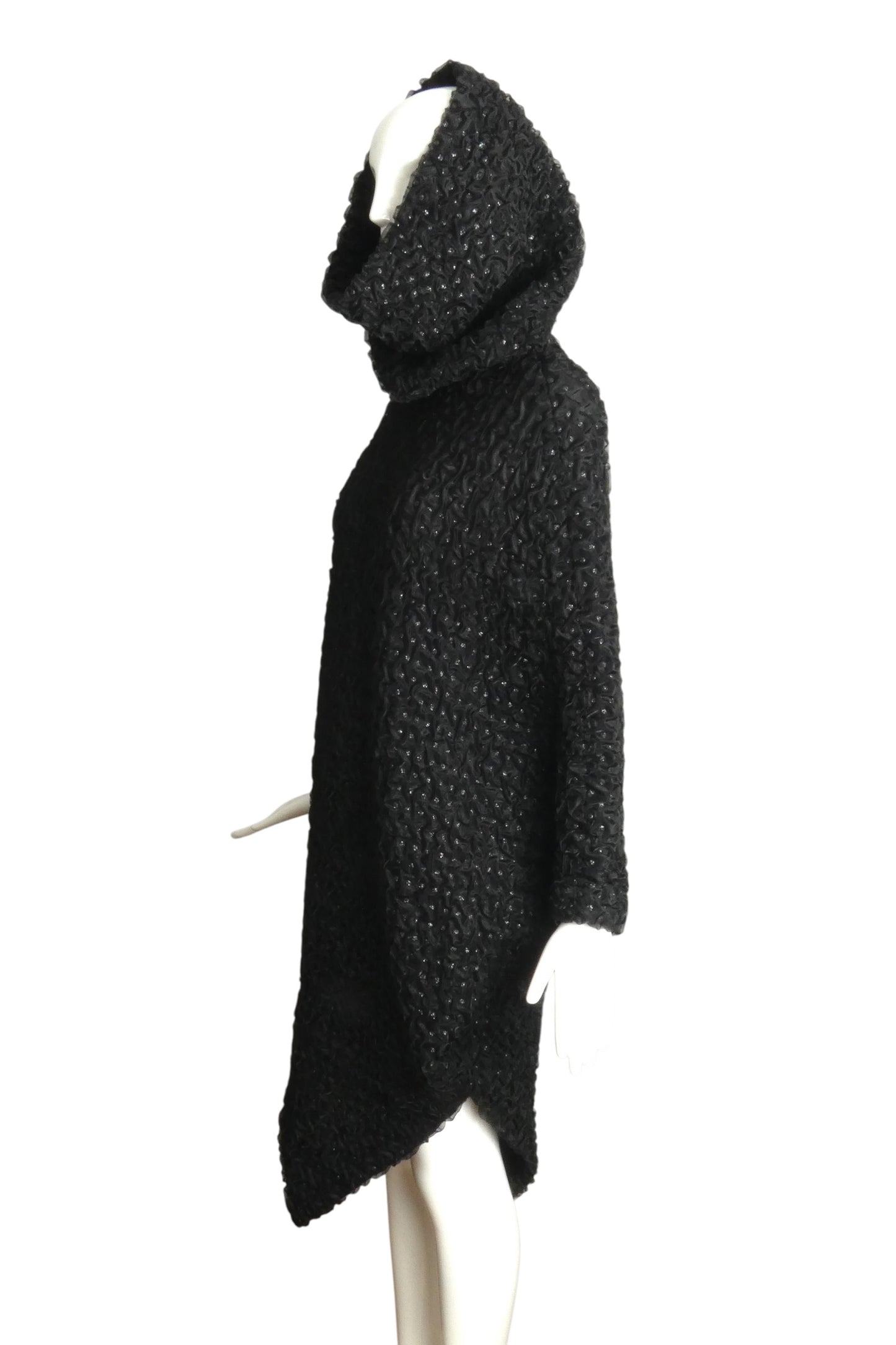 PIERRE CARDIN BOUTIQUE-2008 Puckered Organza Cowl Dress, Size-O/S