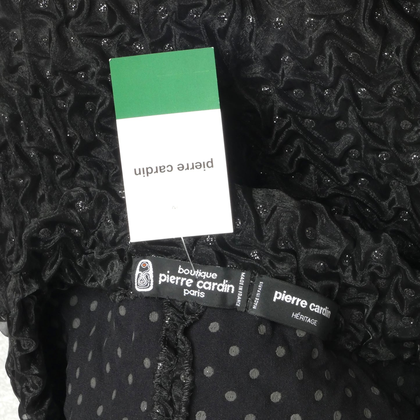 PIERRE CARDIN BOUTIQUE-2008 Puckered Organza Cowl Dress, Size-O/S