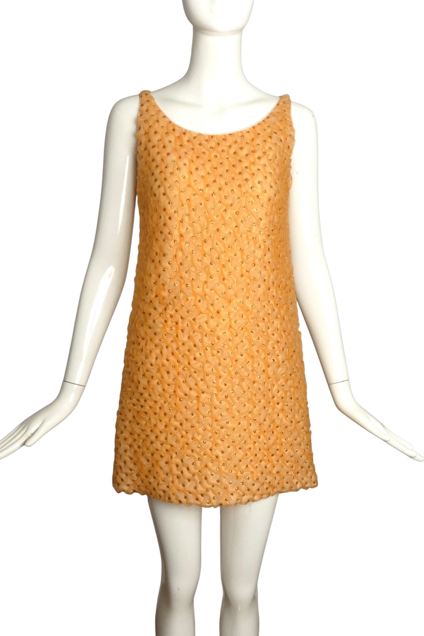 PIERRE CARDIN (HAUTE COUTURE)-2008 Crystal Organza Dress, Size-4