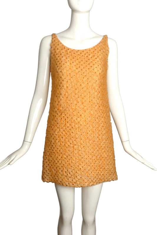 PIERRE CARDIN (HAUTE COUTURE)-2008 Crystal Organza Dress, Size-4