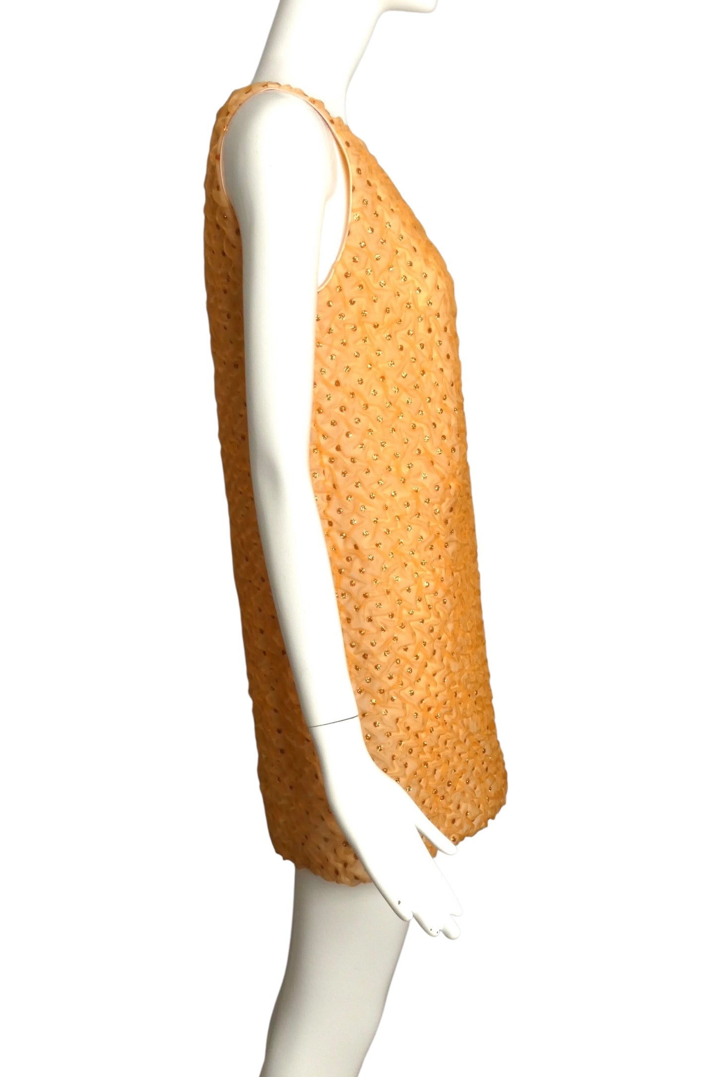 PIERRE CARDIN (HAUTE COUTURE)-2008 Crystal Organza Dress, Size-4