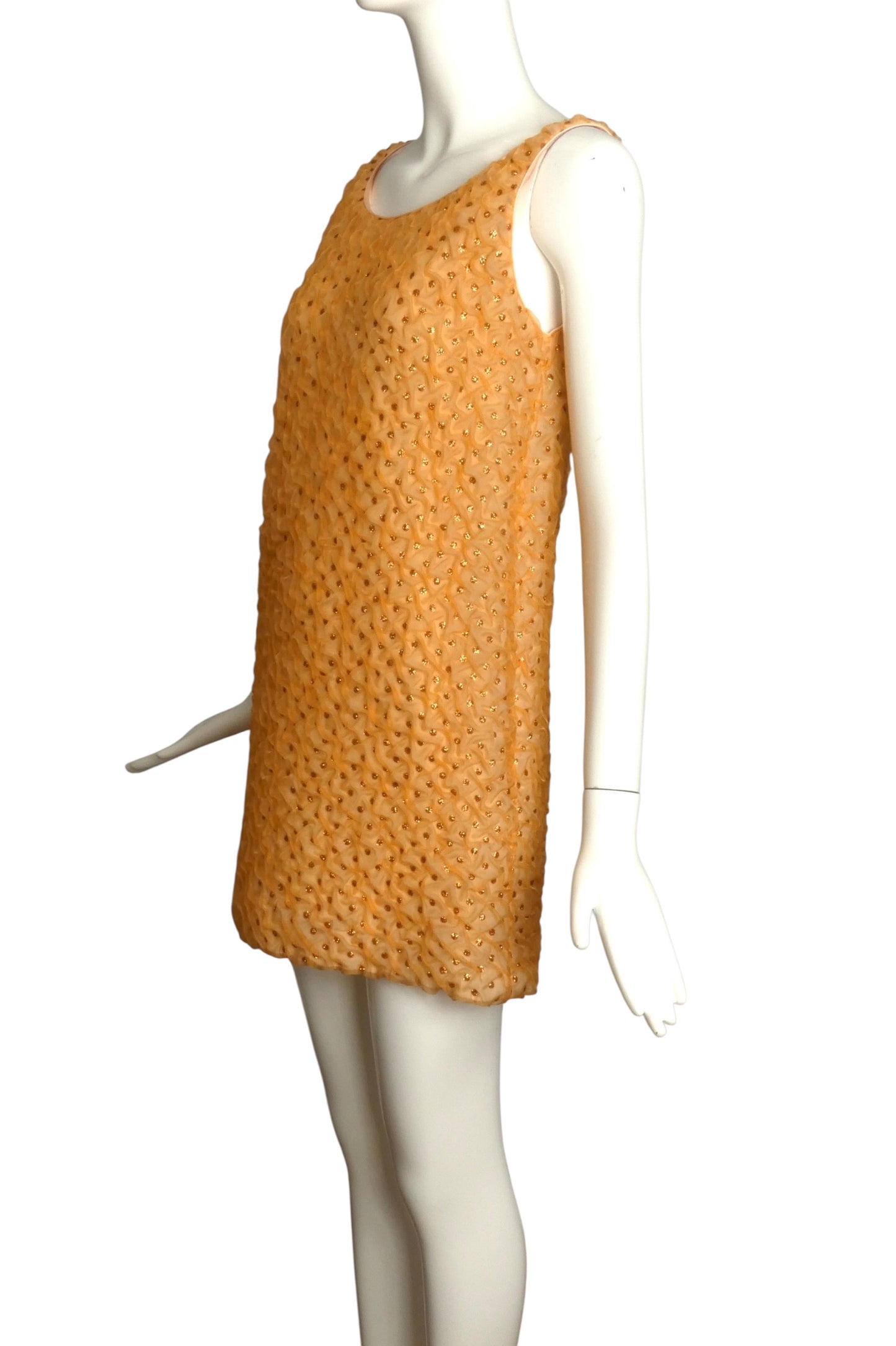 PIERRE CARDIN (HAUTE COUTURE)-2008 Crystal Organza Dress, Size-4